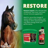 Global Herbs Restore Powder | Horse Liver & Detox Supplement