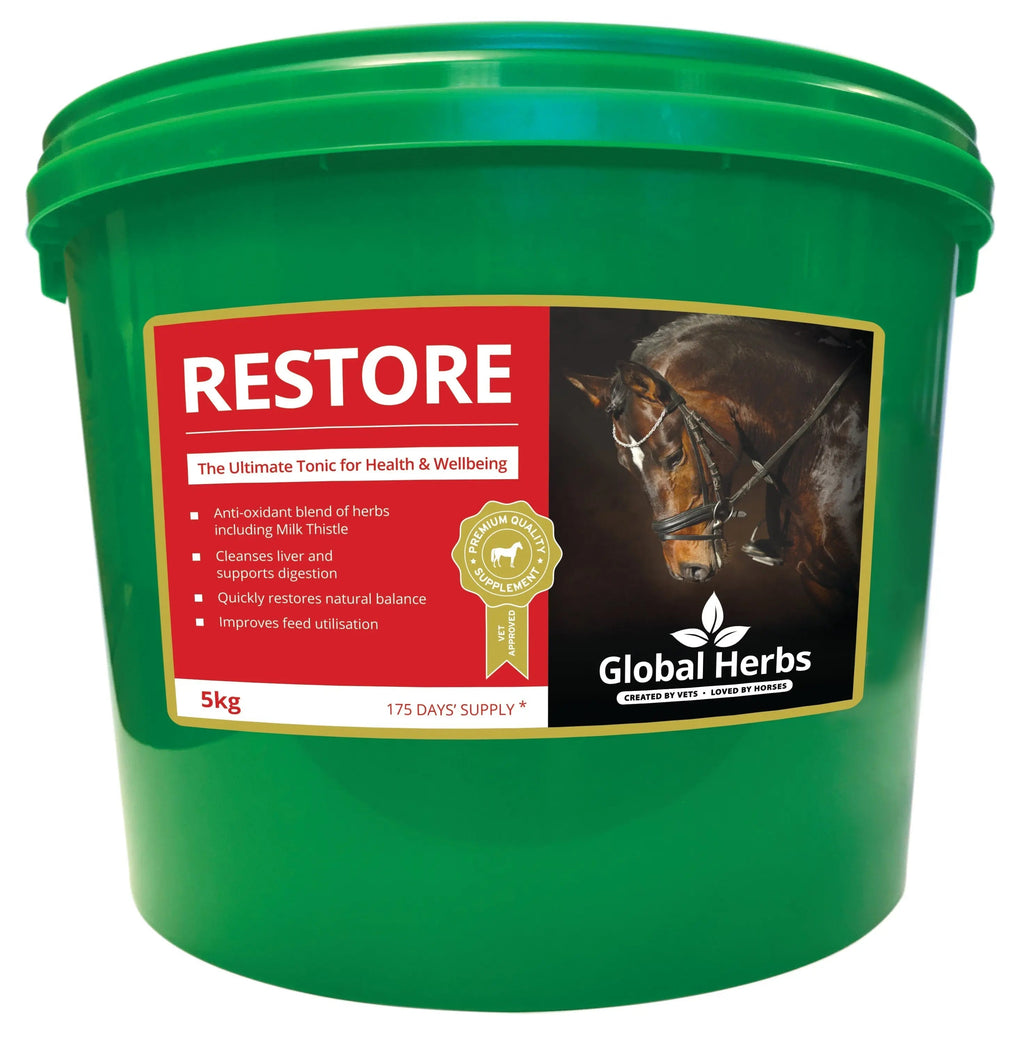 Global Herbs Restore Powder | Horse Liver & Detox Supplement