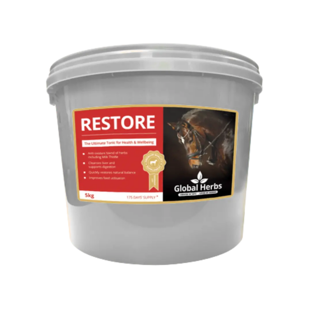 Global Herbs Restore Powder | Horse Liver & Detox Supplement